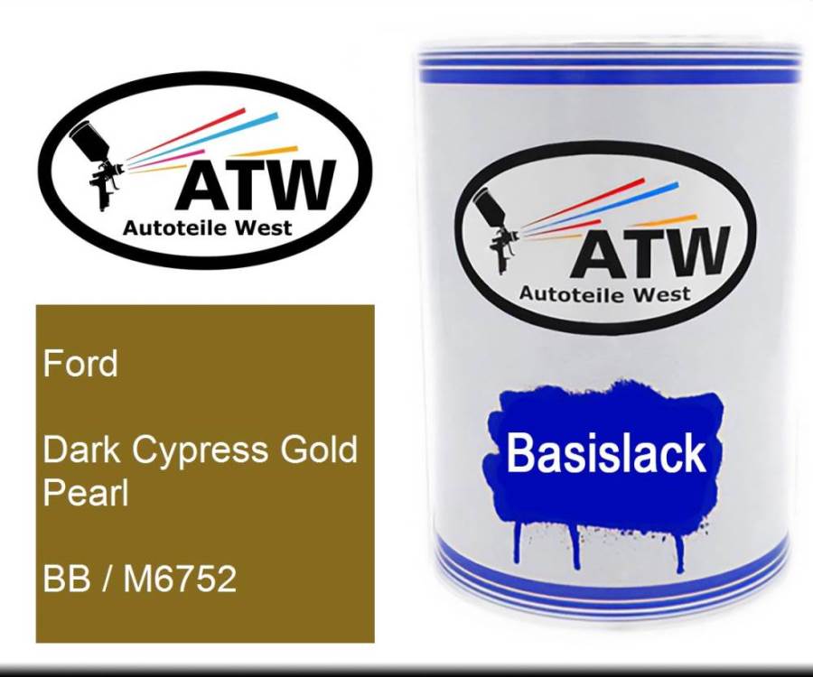 Ford, Dark Cypress Gold Pearl, BB / M6752: 500ml Lackdose, von ATW Autoteile West.
